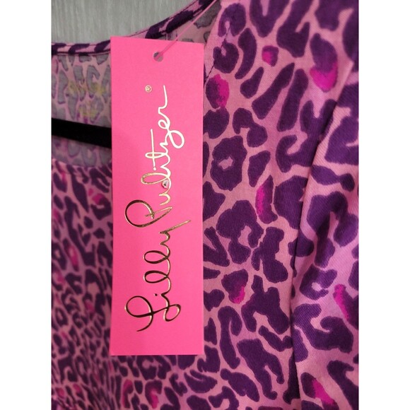 Lilly Pulitzer Jodee Swing Flounce Dress Purple Berry My Favorite Spot Sz M NWT - Picture 3 of 8